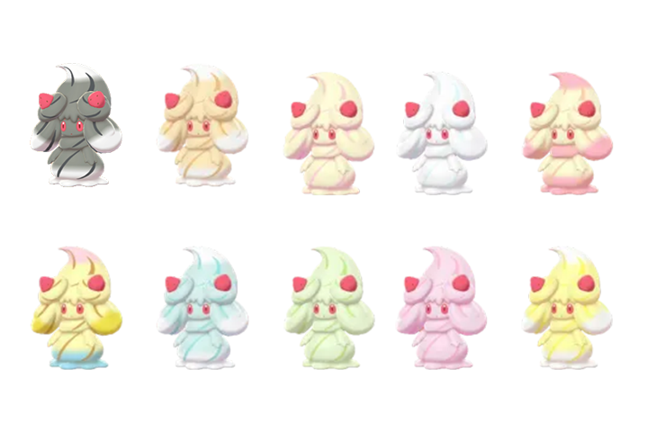 Pokemon Switch 10 × Alcremie (All Forms, 6IV Shiny, With Master Ball)